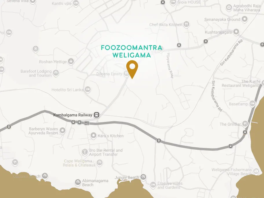 Foozoomantra Weligama Map Location